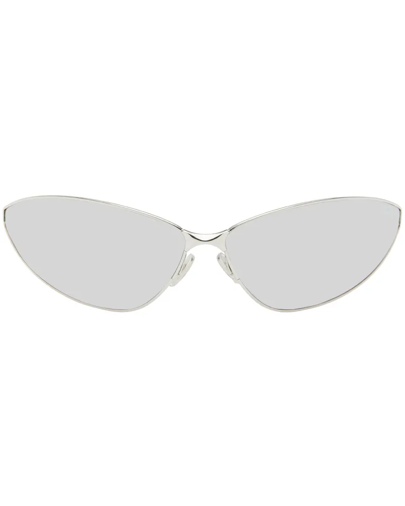 Balenciaga Silver Razor Cat Eye Sunglasses 001