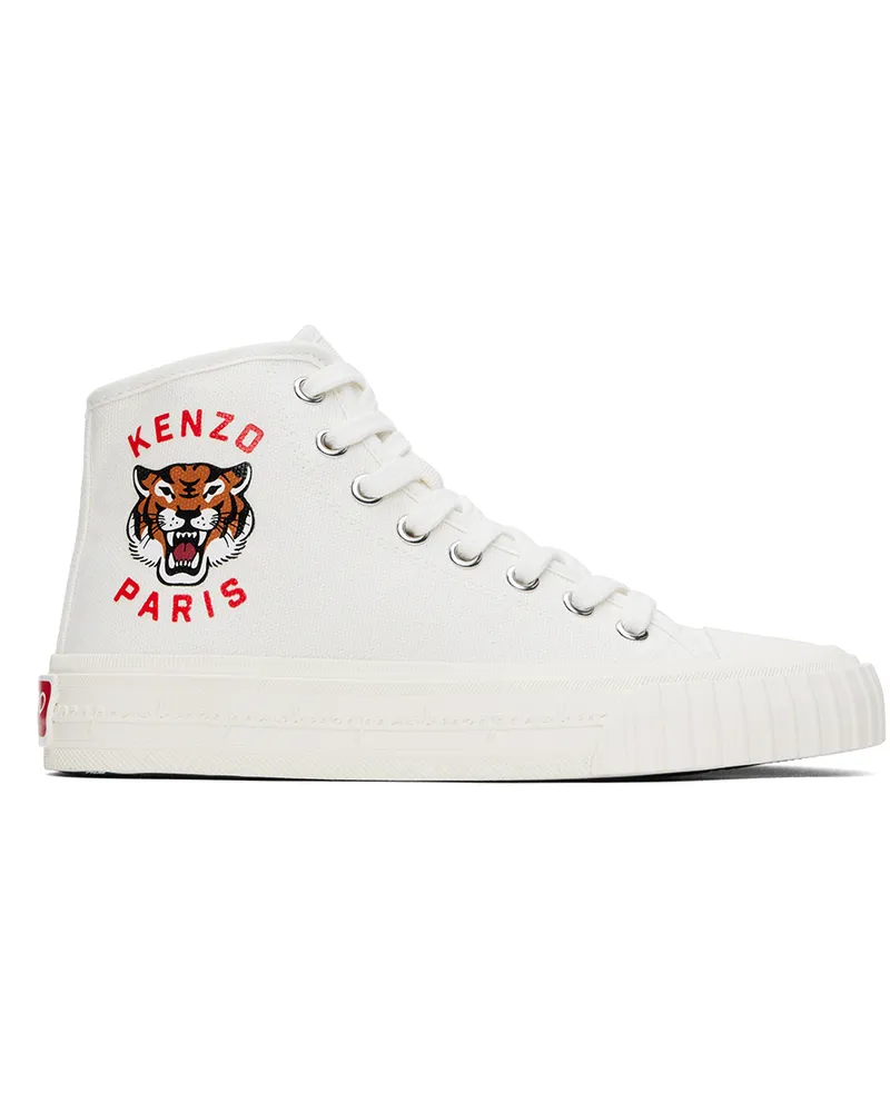 Kenzo White Kenzo Paris Foxy High Top Sneakers White