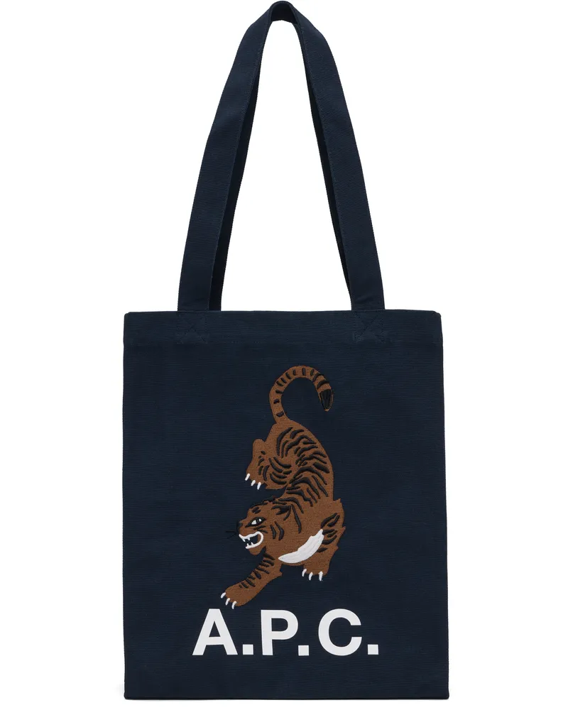 A.P.C. Navy Lou Tigre Tote Iak