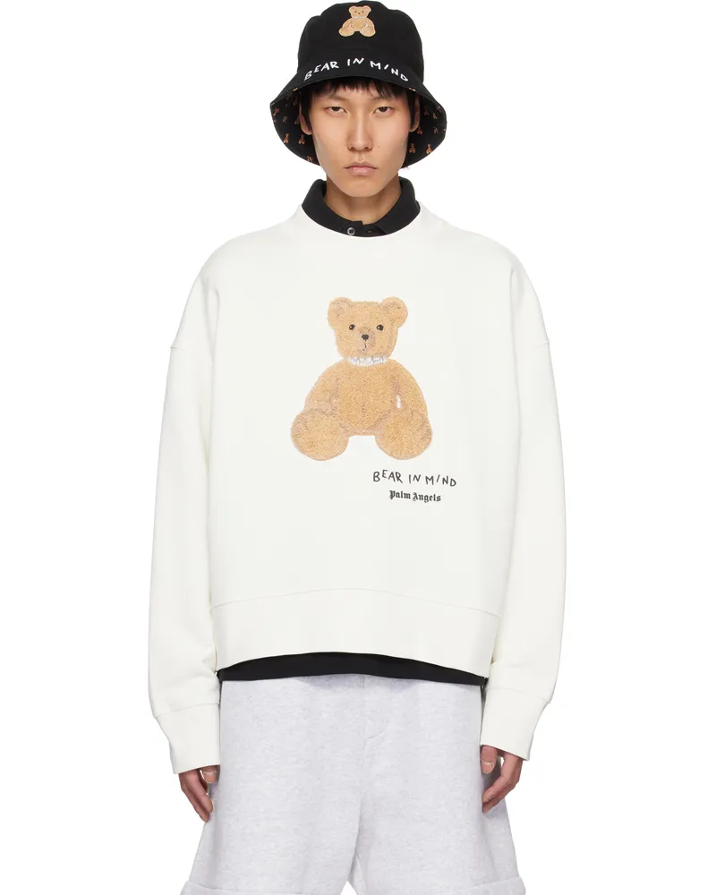 Palm Angels White 'Bear in Mind' Sweatshirt White