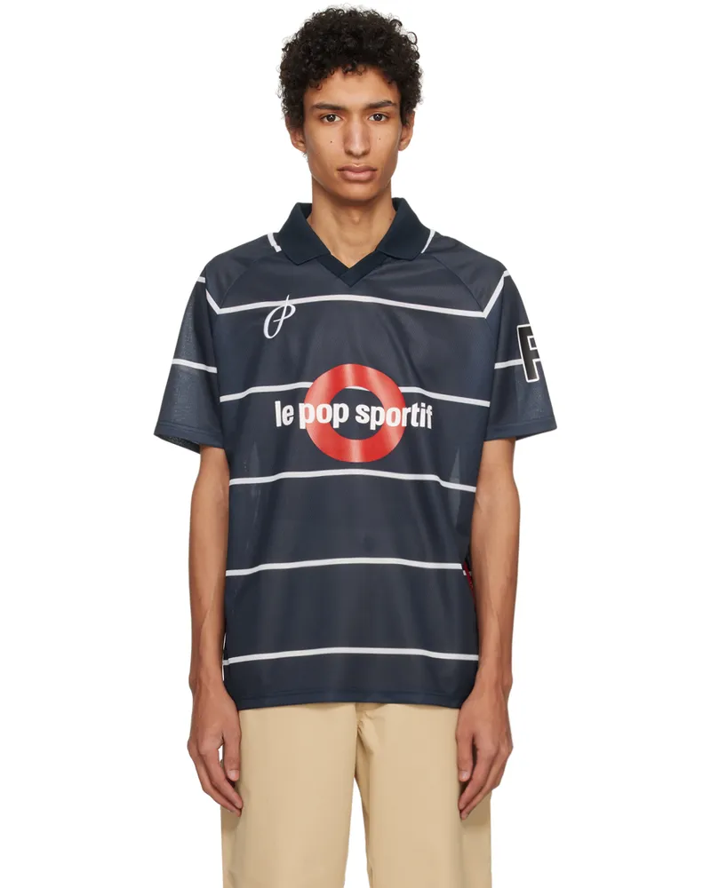 Pop Trading Company Navy 'Sportif' Polo Navy