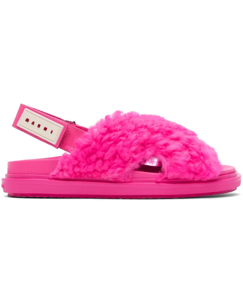 Marni Pink Fussbett Sandals 00c56