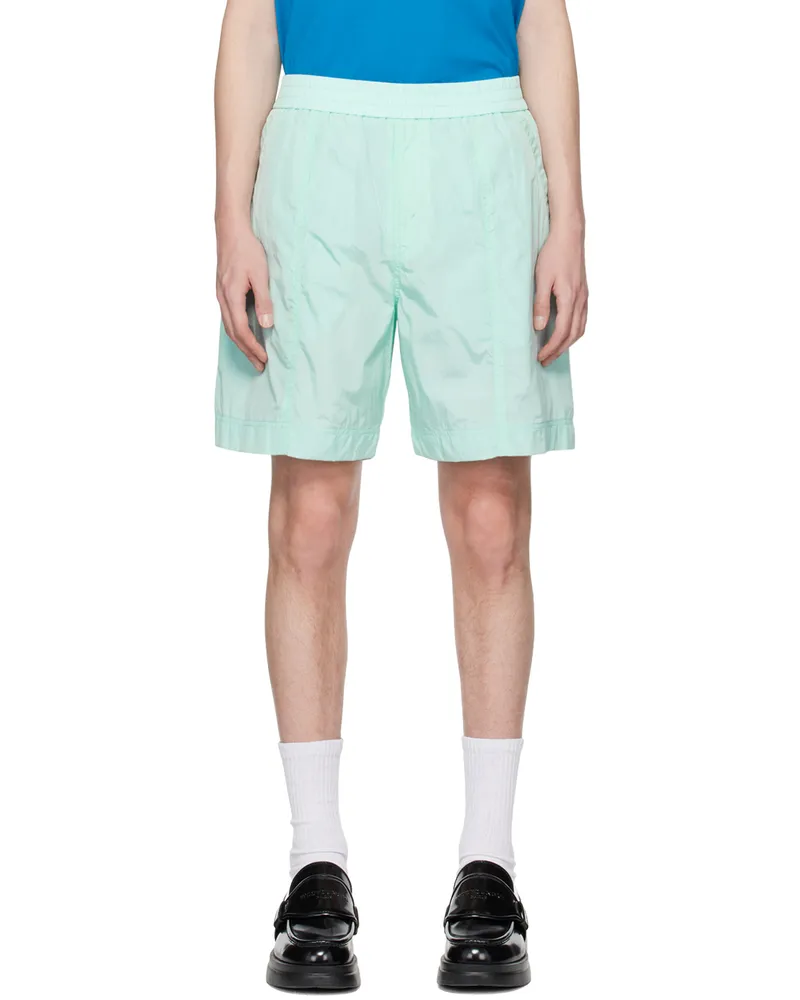 Wooyoungmi Blue Paneled Shorts Blue