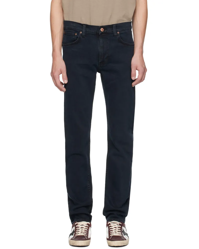 Nudie Jeans Navy Lean Dean Jeans Black
