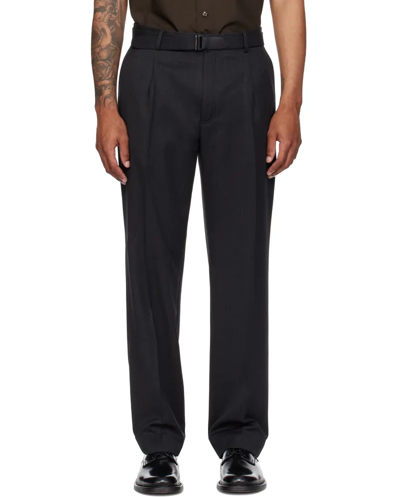 Brioni Gray Madeira Trousers Anthracite