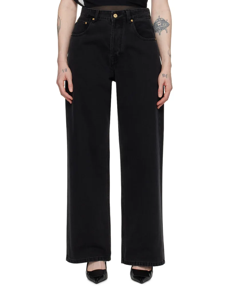 Jacquemus Black Les Sculptures 'Le de-Nîmes large' Jeans 990