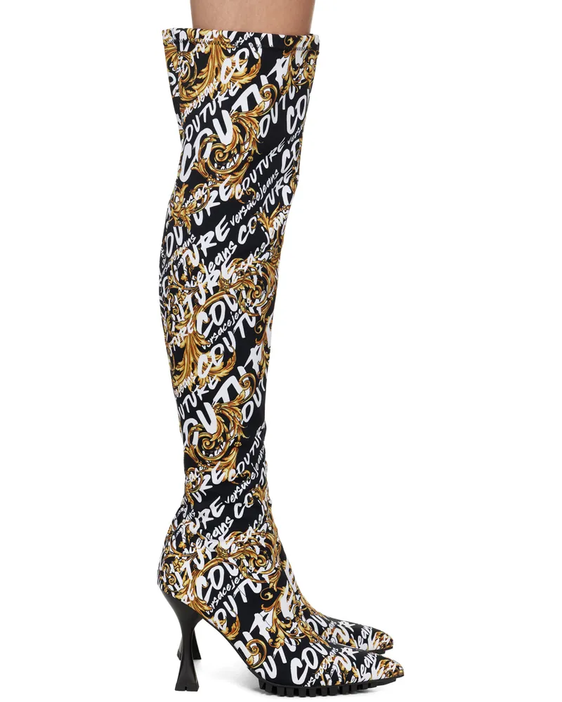Versace Jeans Black Flair Boots Eg89