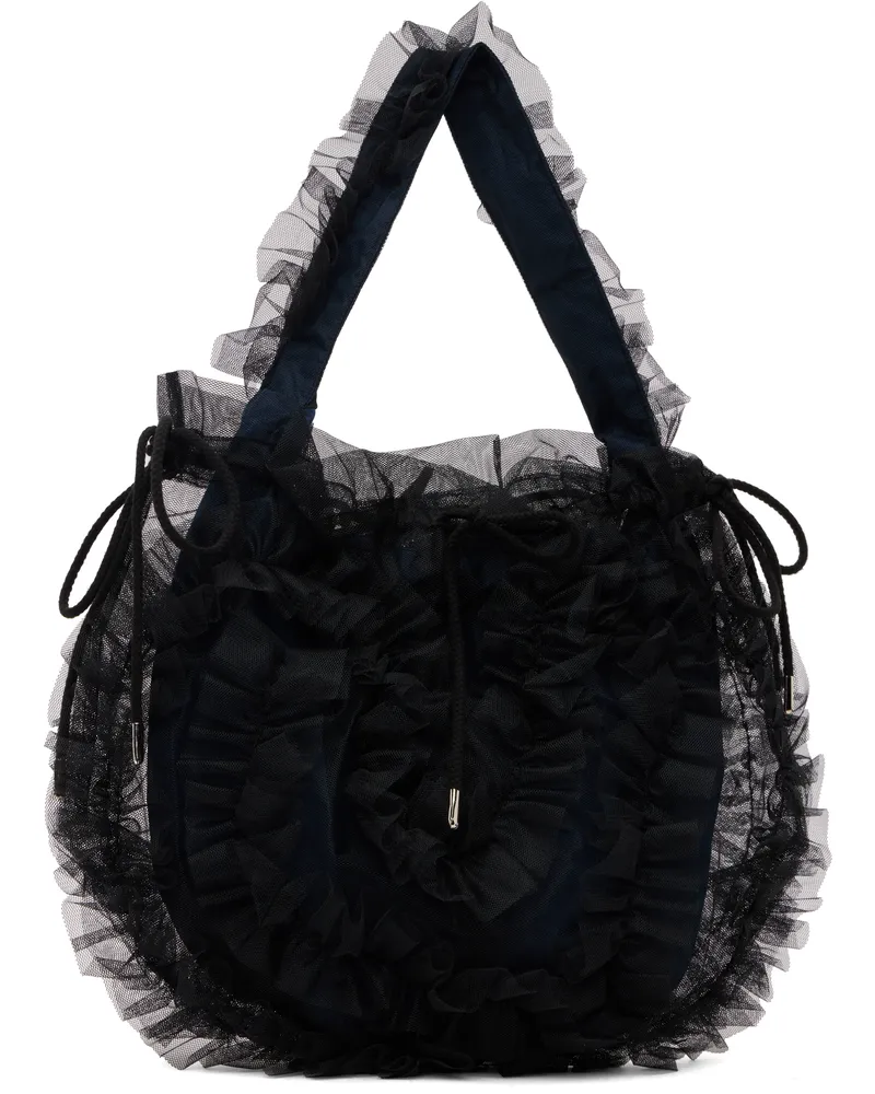 Molly Goddard Black & Navy Toki Bag Black