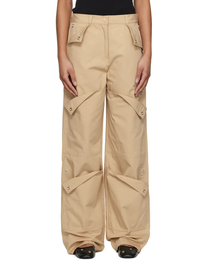 Kenzo Beige Kenzo Paris Cotton Ripstop Cargo Pants 11