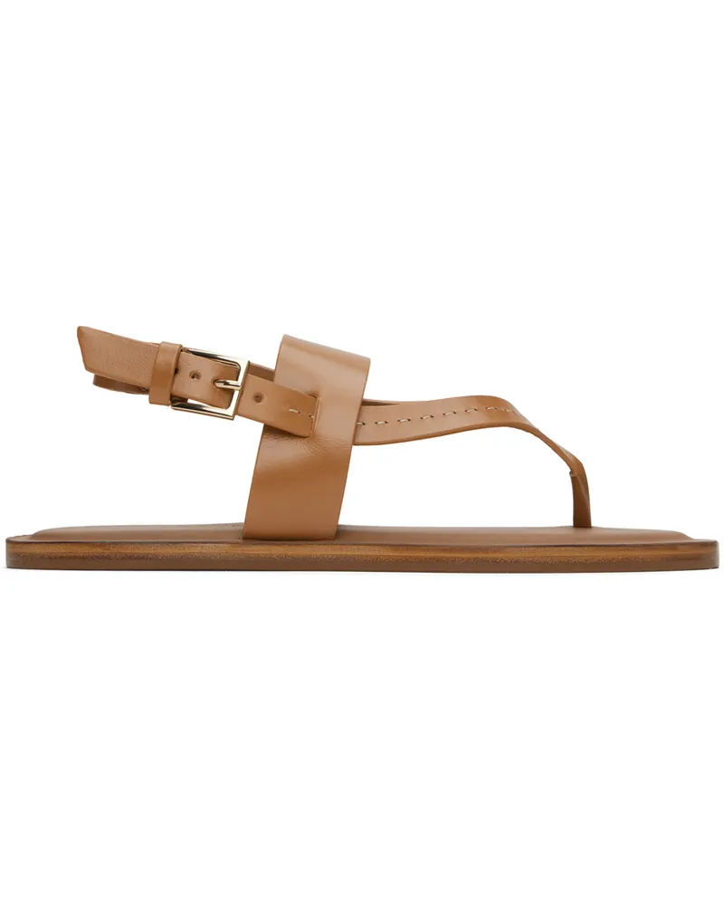 Max Mara Tan Thongstitch Sandals 2