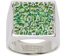Green & White Gold 'The Multi Square Signet' Ring