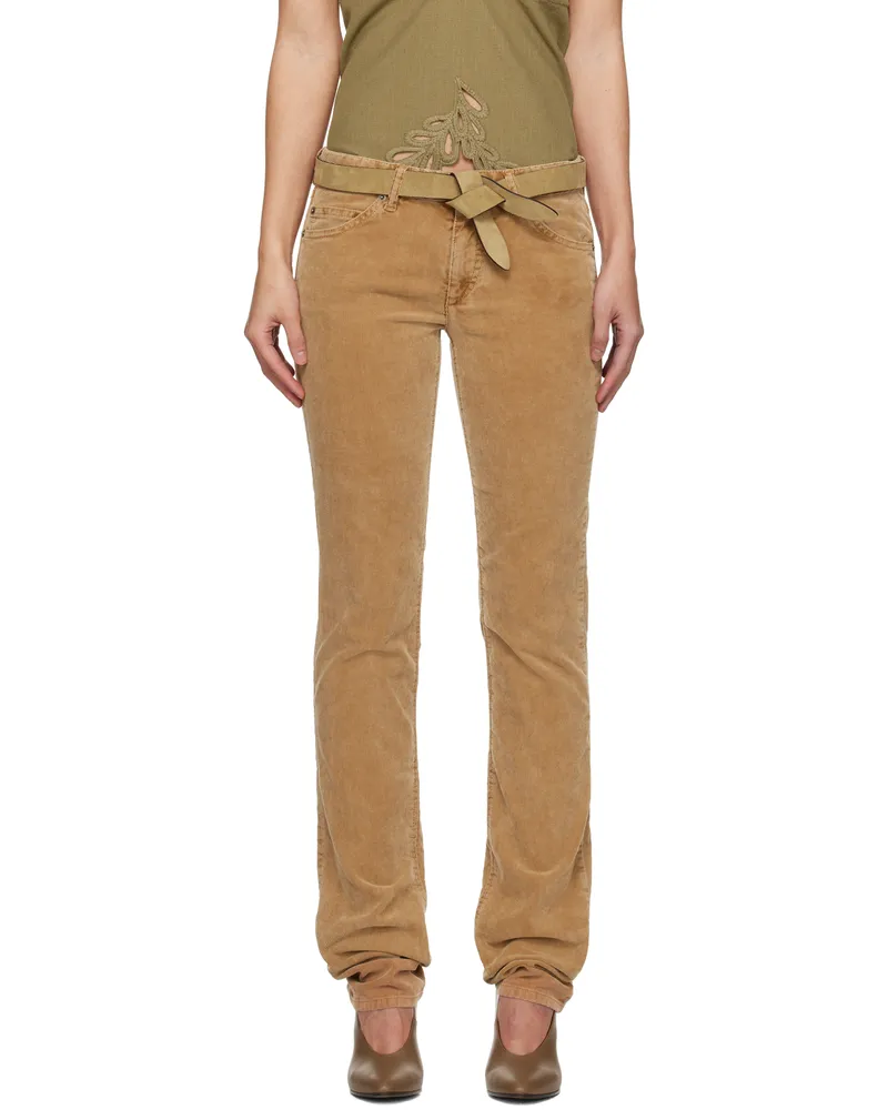 Étoile Isabel Marant Tan Leniya Trousers Camel