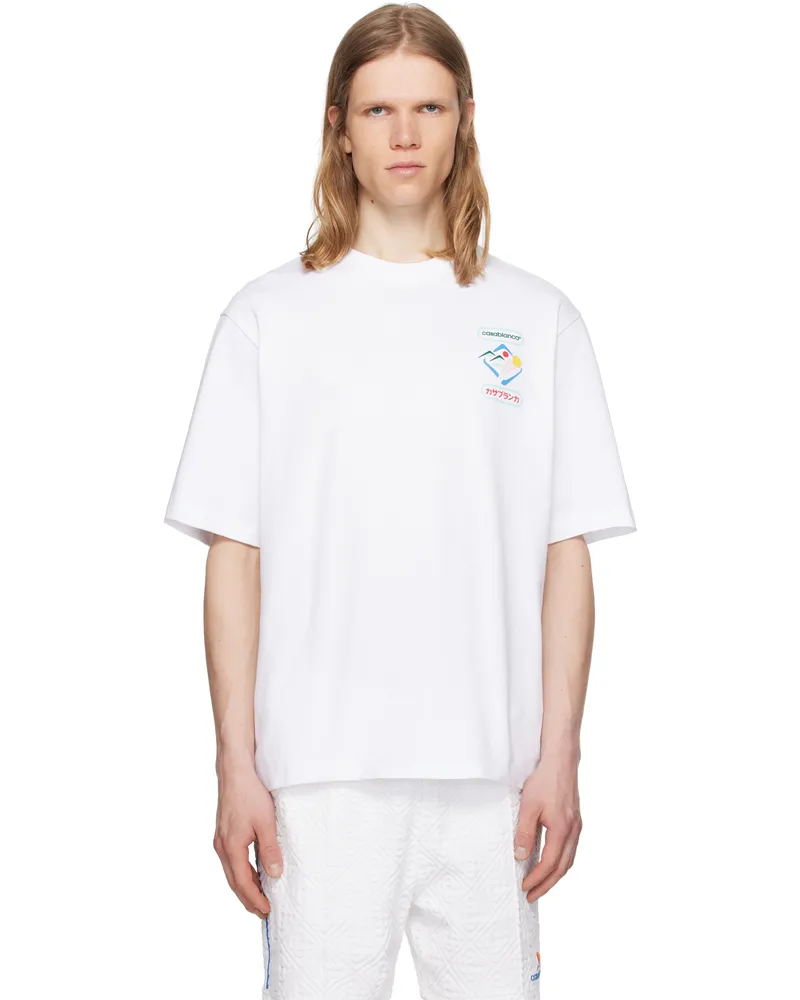 Casablanca Paris White Montagne Sportif T-shirt Casablanca