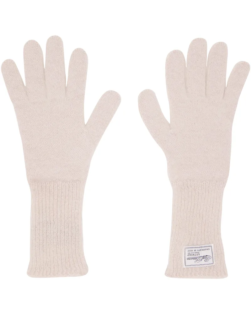 Raf Simons Pink Brushed Gloves Light