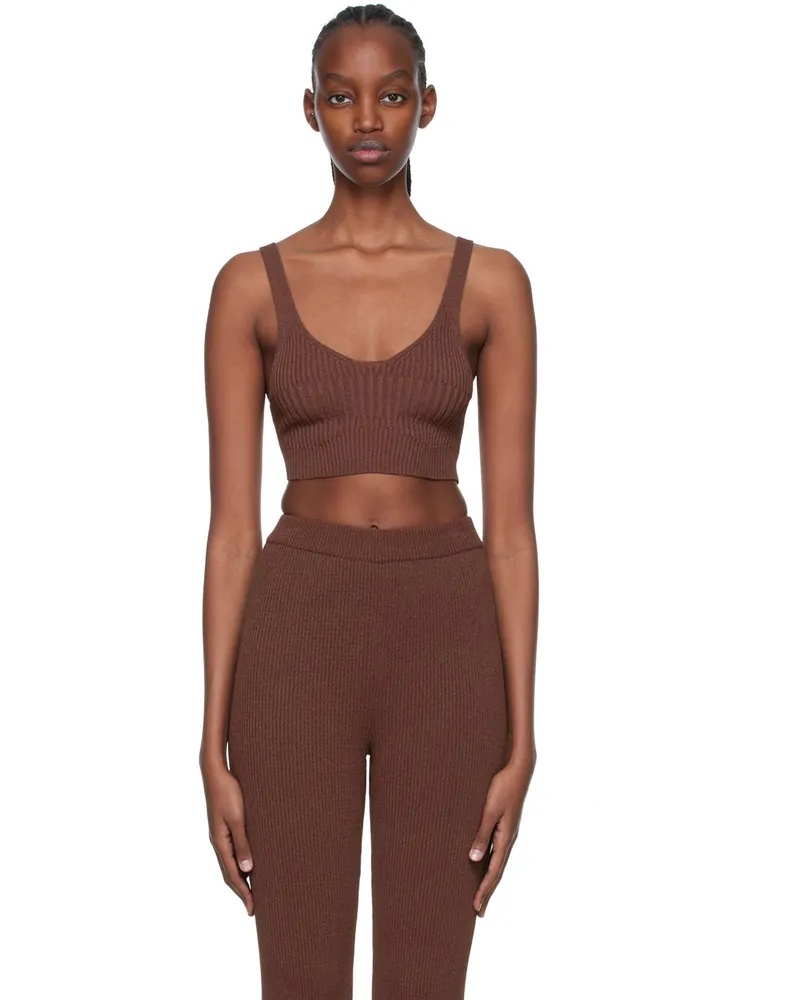 AERON Brown Joan Tank Top Dark
