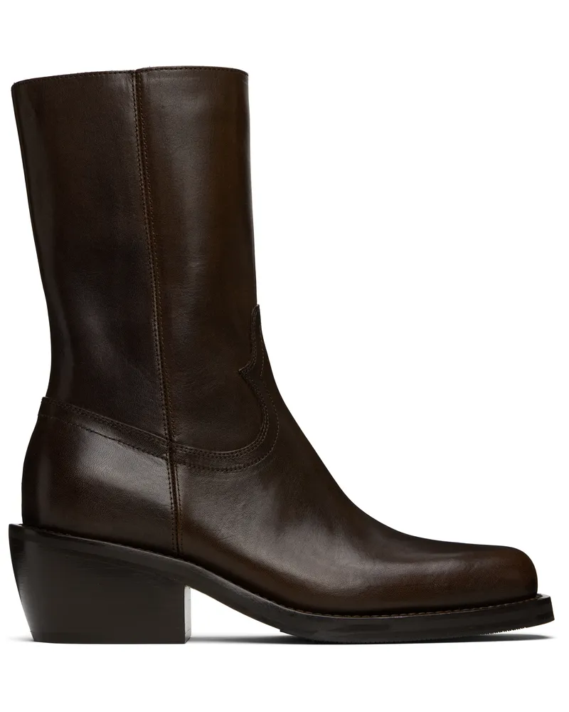 Dries van Noten Brown Leather Boots 704