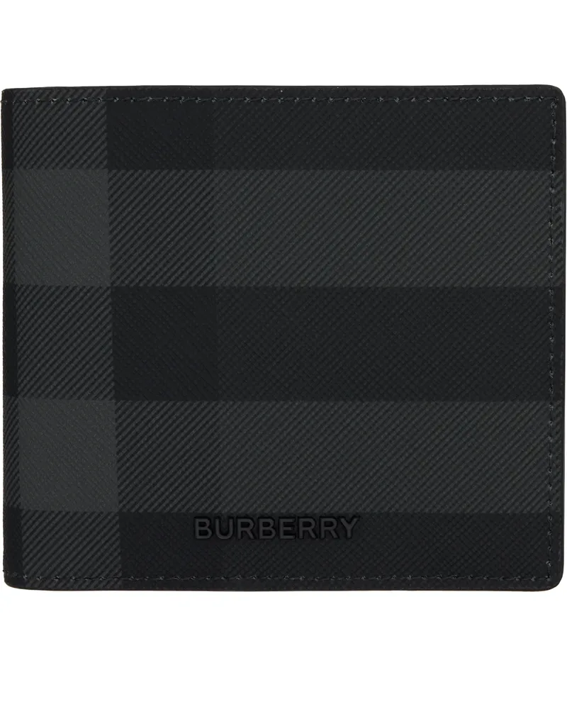 Burberry Black MS Bill Coin Bifold Wallet Charcoal
