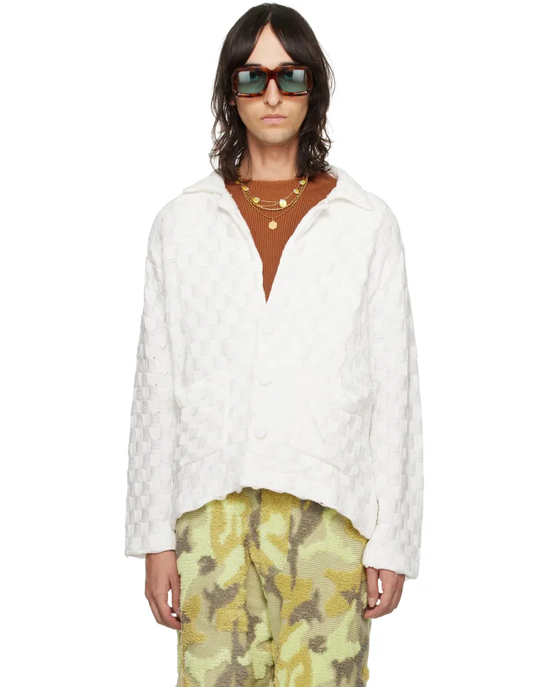 Isa Boulder SSENSE Exclusive White Jacket Chalk