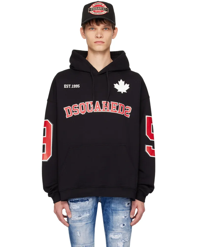 Dsquared2 Black 'Caten 64' Hoodie 900
