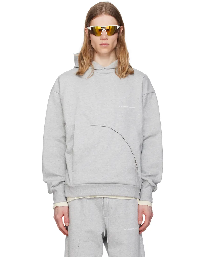 Post Archive Faction Gray 8.0 Center Hoodie Grey