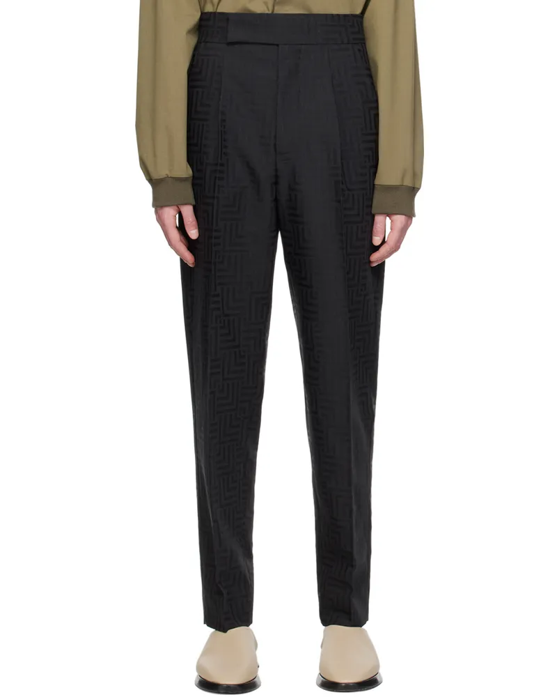 Fear of God Black Jacquard Trousers Black