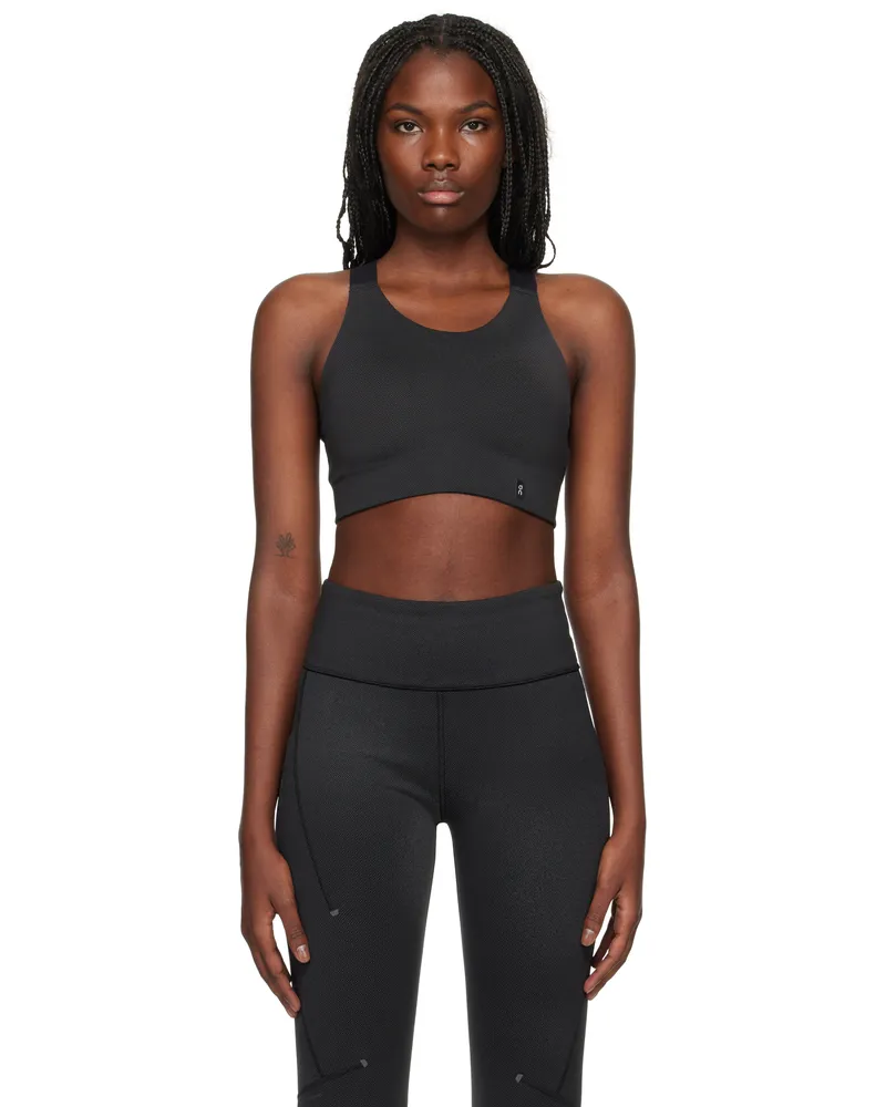 ON Black Performance Lumos Sports Bra Black