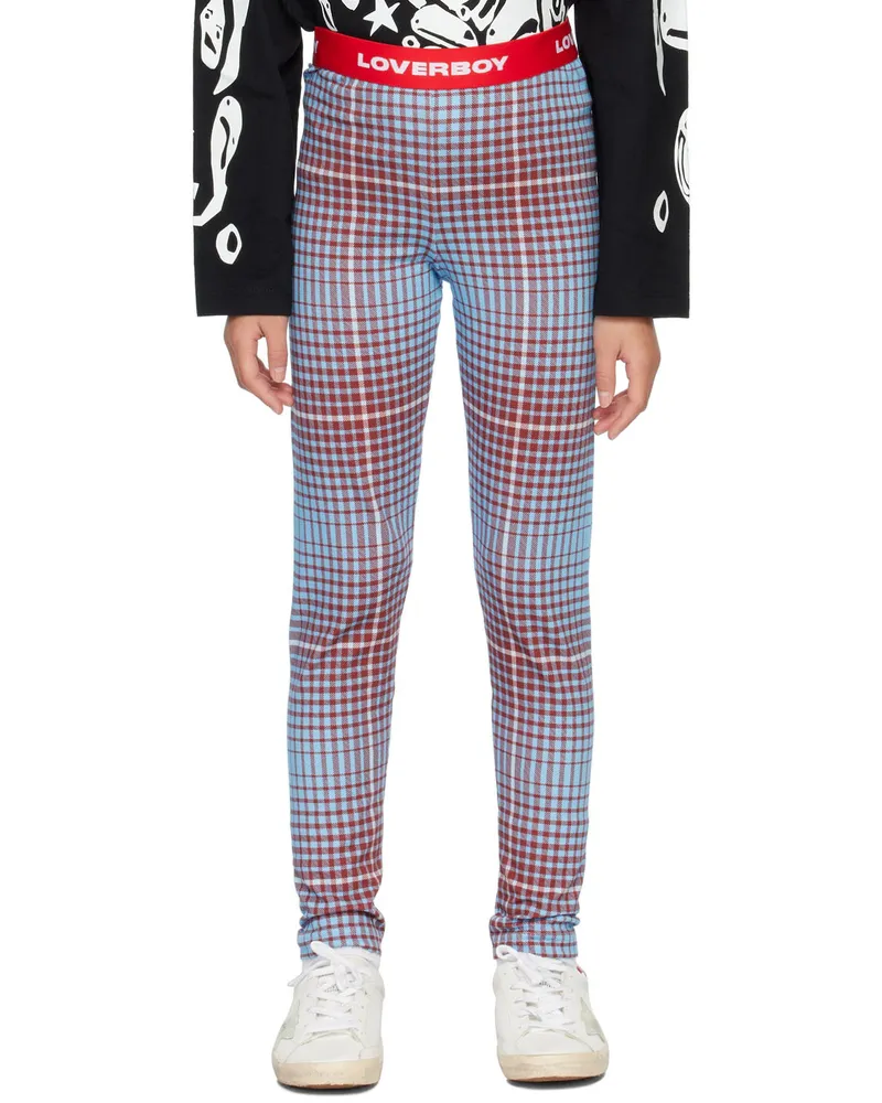 Charles Jeffrey Loverboy SSENSE Exclusive Kids Blue Leggings Blurry