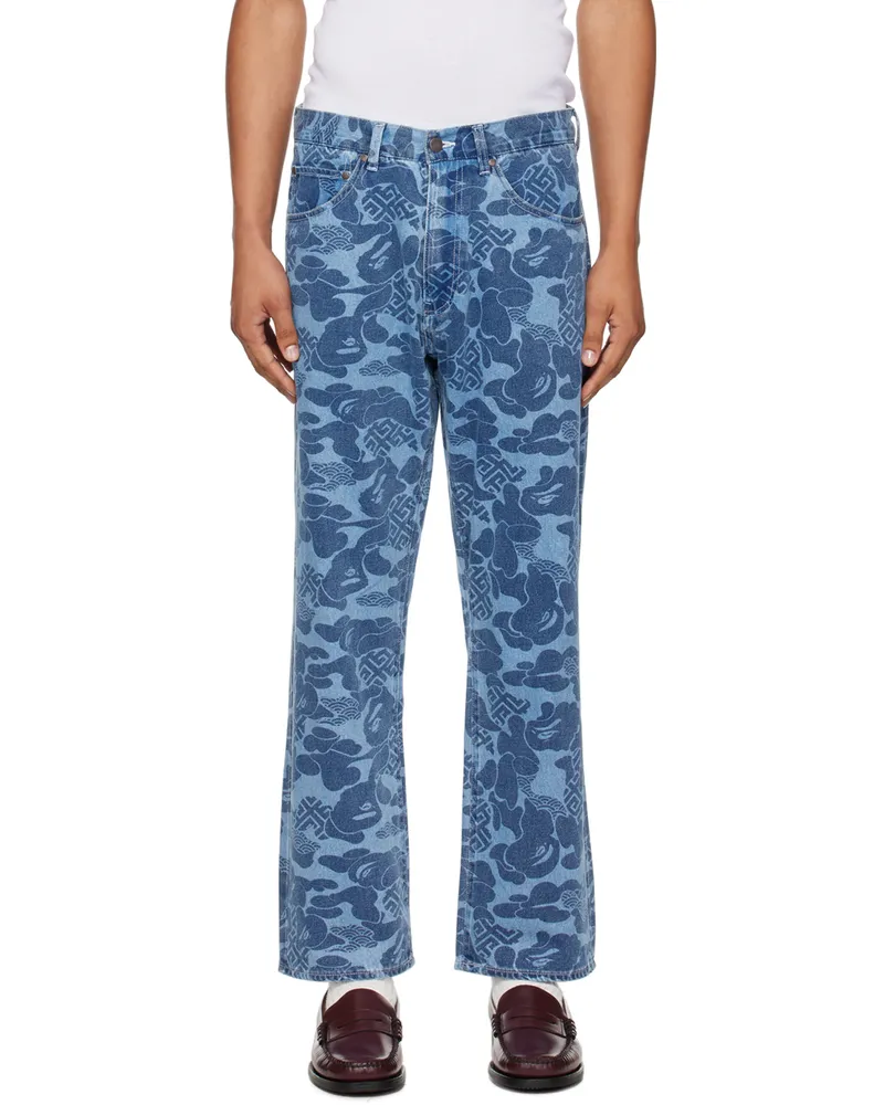 BAPE Blue Asia Camo Jeans Indigo