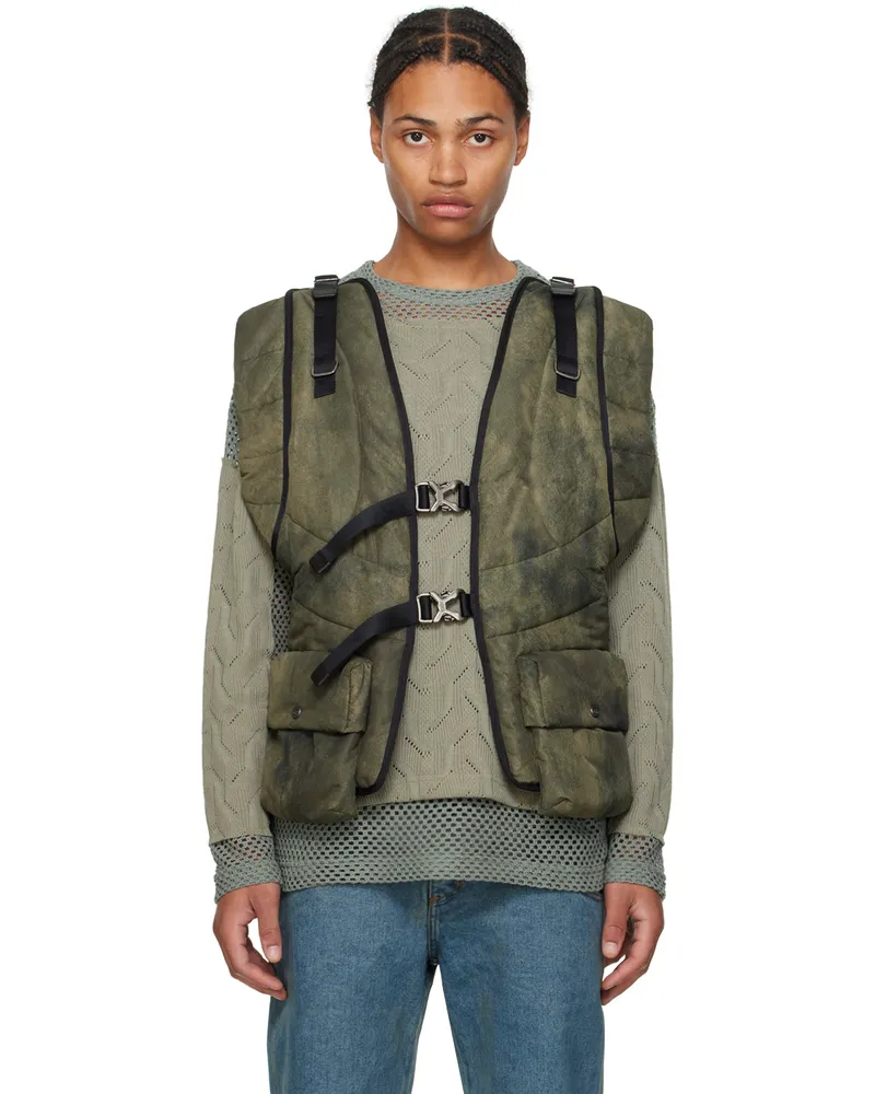 Andersson Bell Green Marble Padded Vest Green