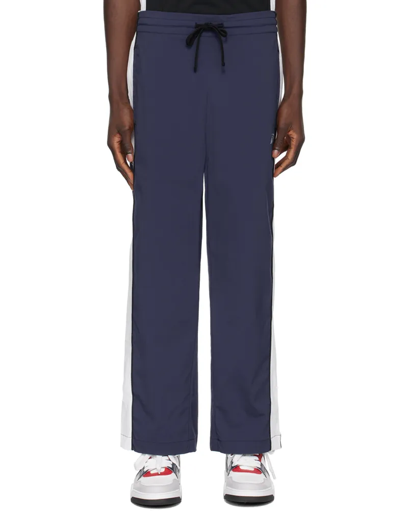 Izzue Navy Paneled Track Pants Nyx