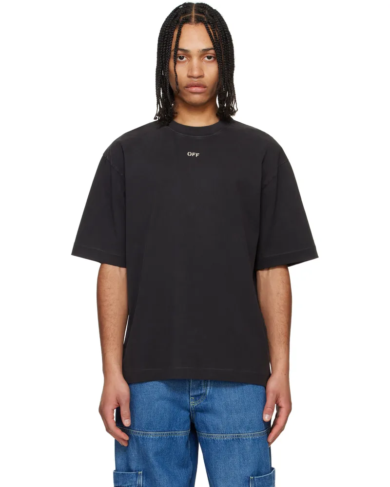 OFF-WHITE Black Short Sleeve Martyrdom Arrow Skate T-shirt Vintage