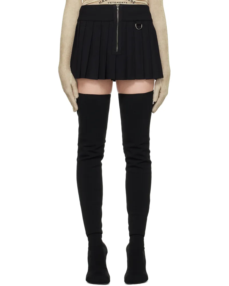 VETEMENTS Black Pleated Miniskirt Black