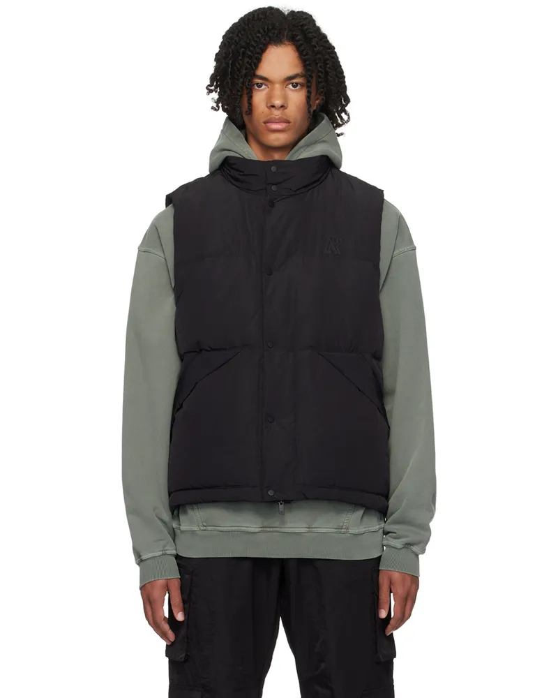 REPRESENT Black Patch Down Vest Jet