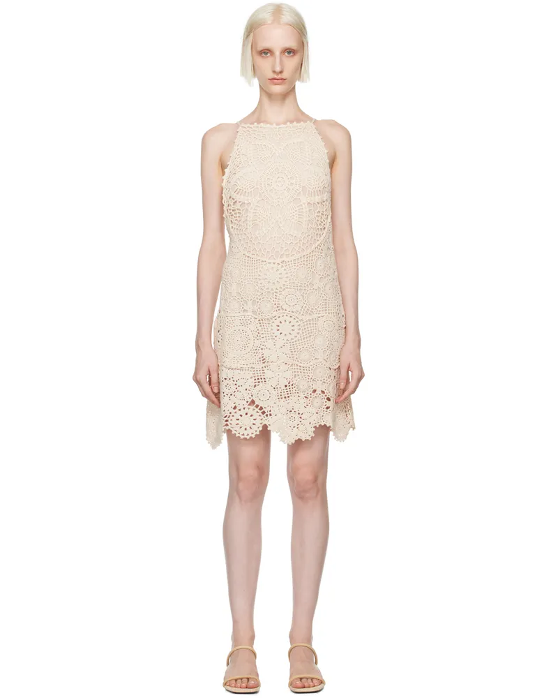 STAUD Off-White Whimsy Minidress Butc