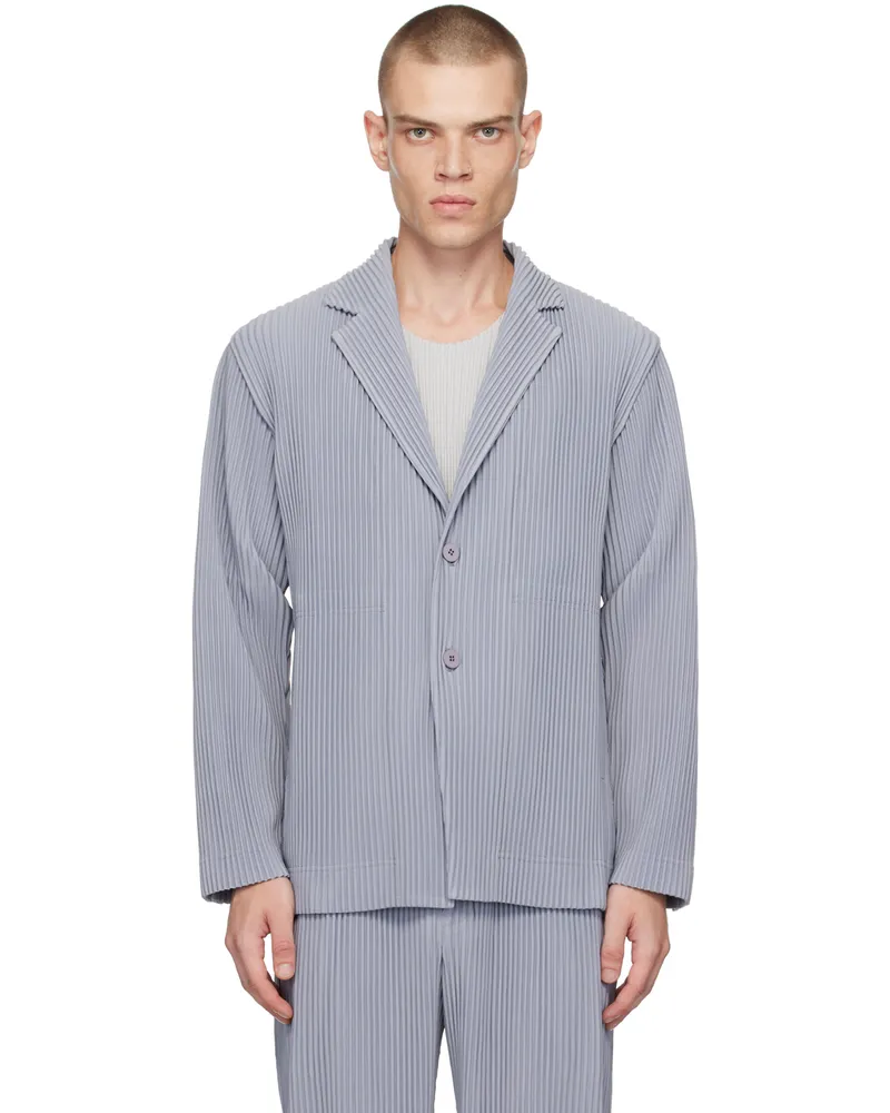 Issey Miyake Gray Tailored Pleats Blazer 16-mole