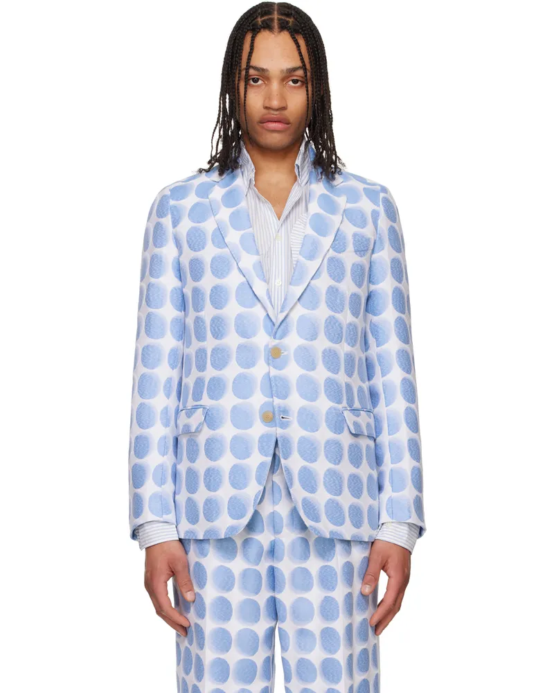Walter van Beirendonck Blue Sharp Blazer Cc6