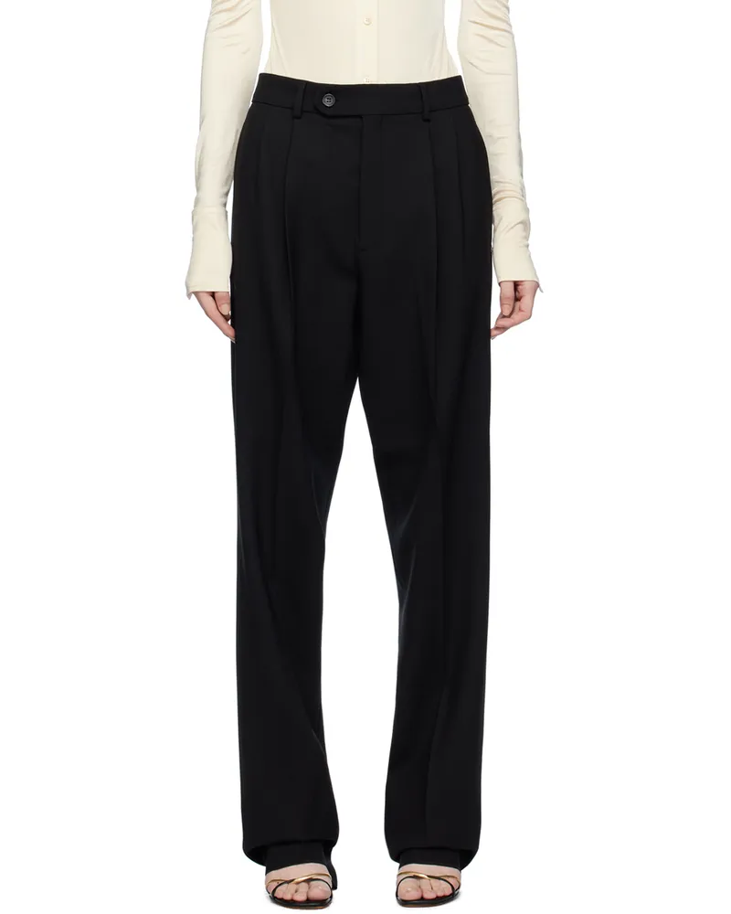SPORTMAX Black Summer Trousers Black