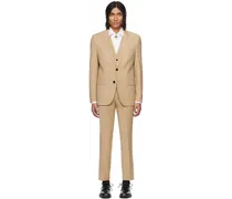 Beige Slim-Fit Suit