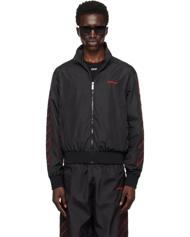 OFF-WHITE Black Outl Diag Nyl Jacket Black