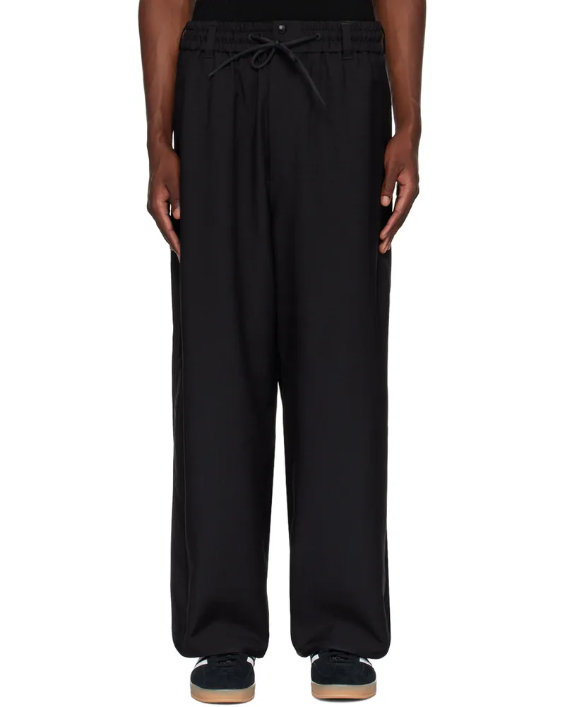 Y-3 Black Sport Uniform Wide Trousers