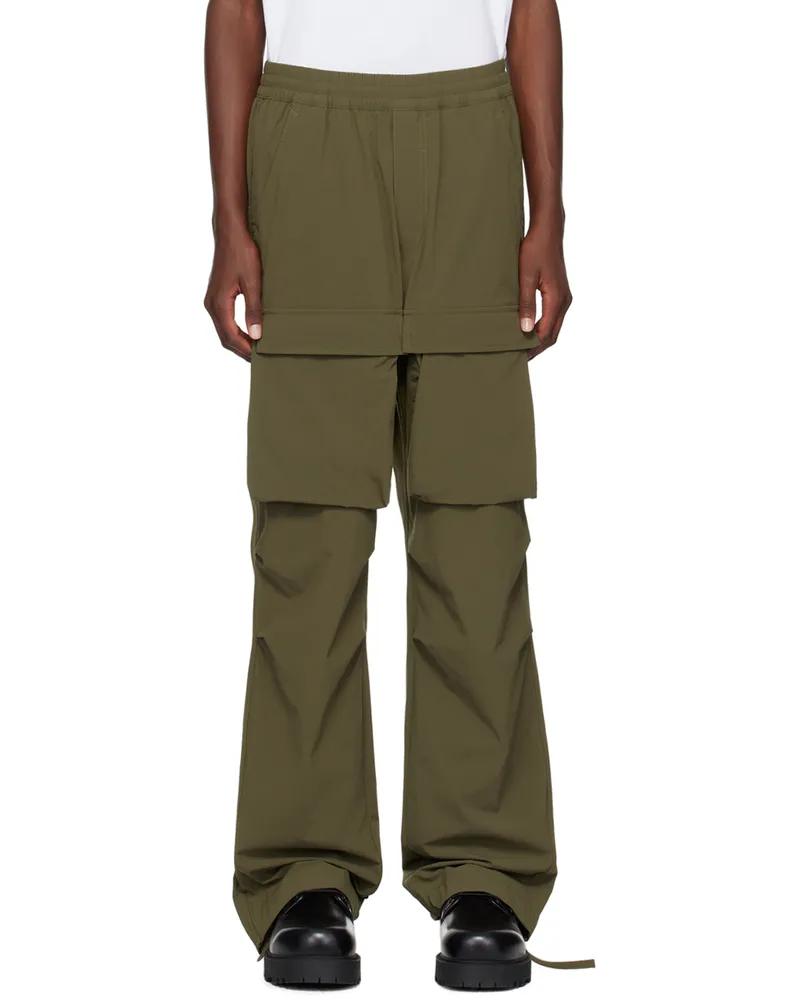 Givenchy Green Flap Pocket Cargo Pants 305-khaki