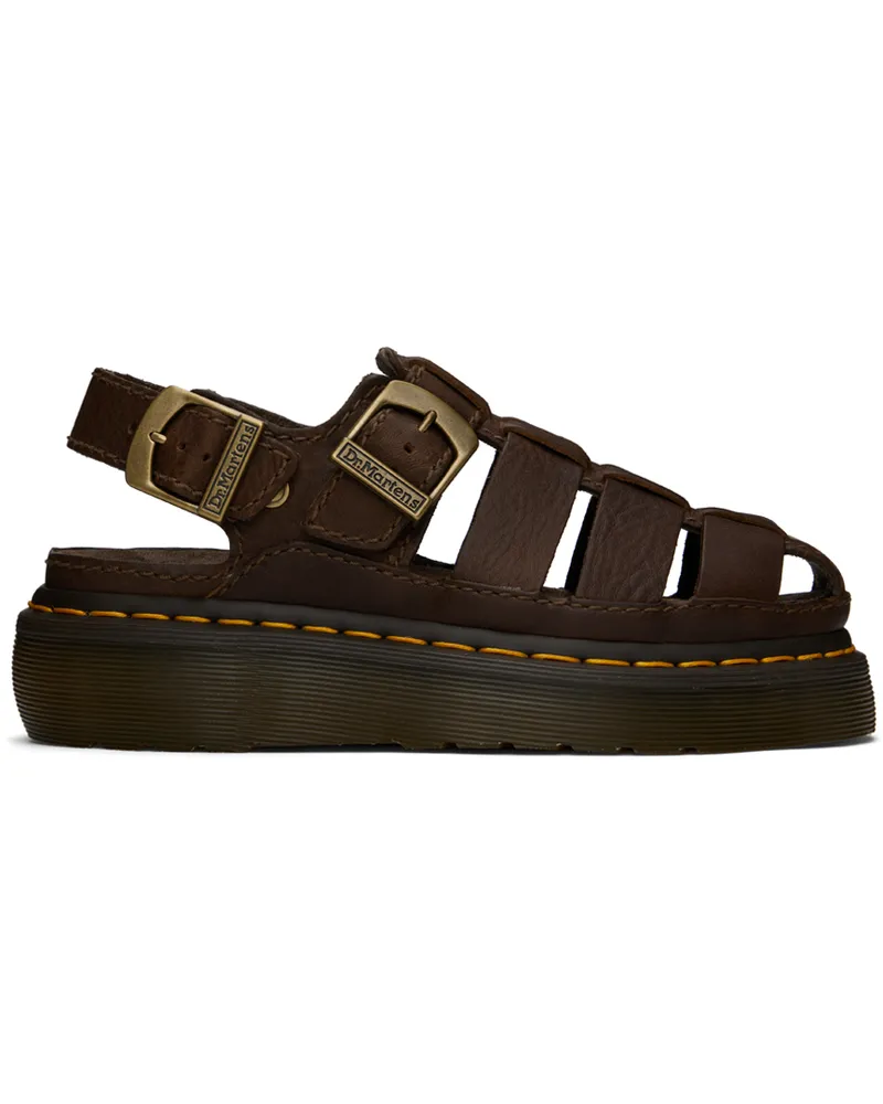 Dr.Martens Brown Wrenlie Sandals Dark