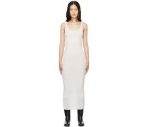 White Plissé Tank Maxi Dress