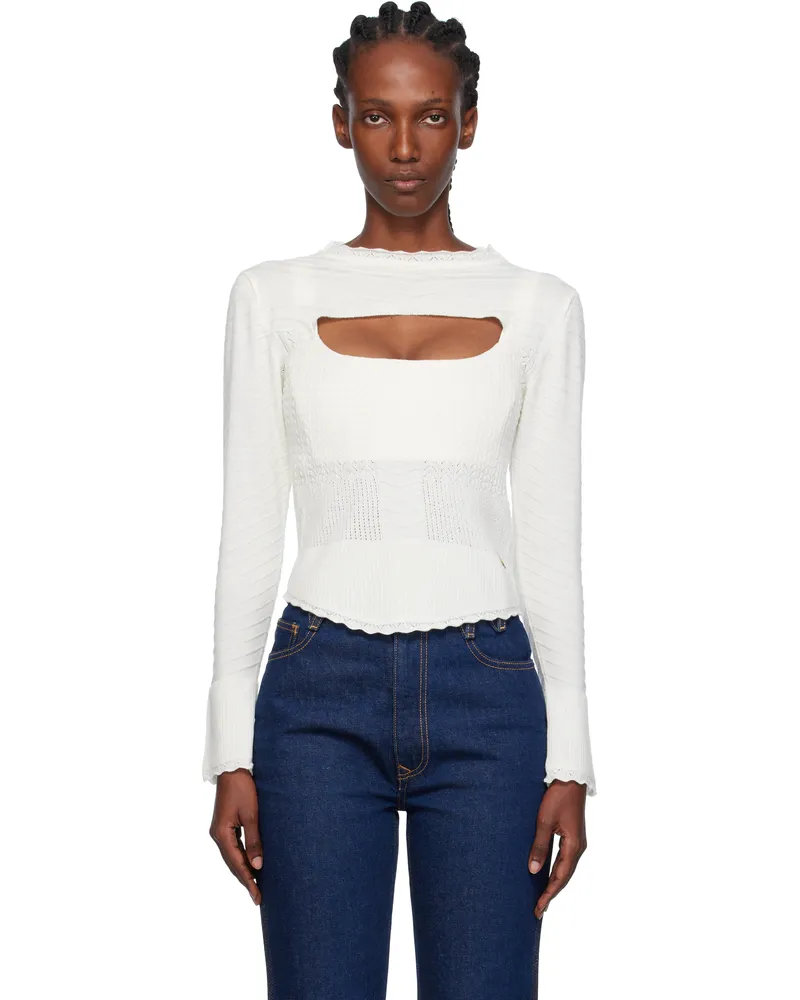 Vivienne Westwood White Maria Corset Top A402
