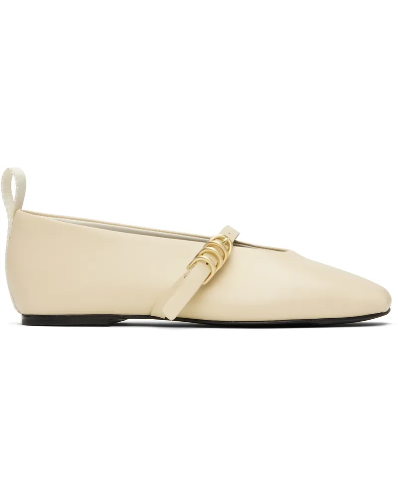 Rag & Bone Off-White Spire Mary Jane Ballerina Flats Greige