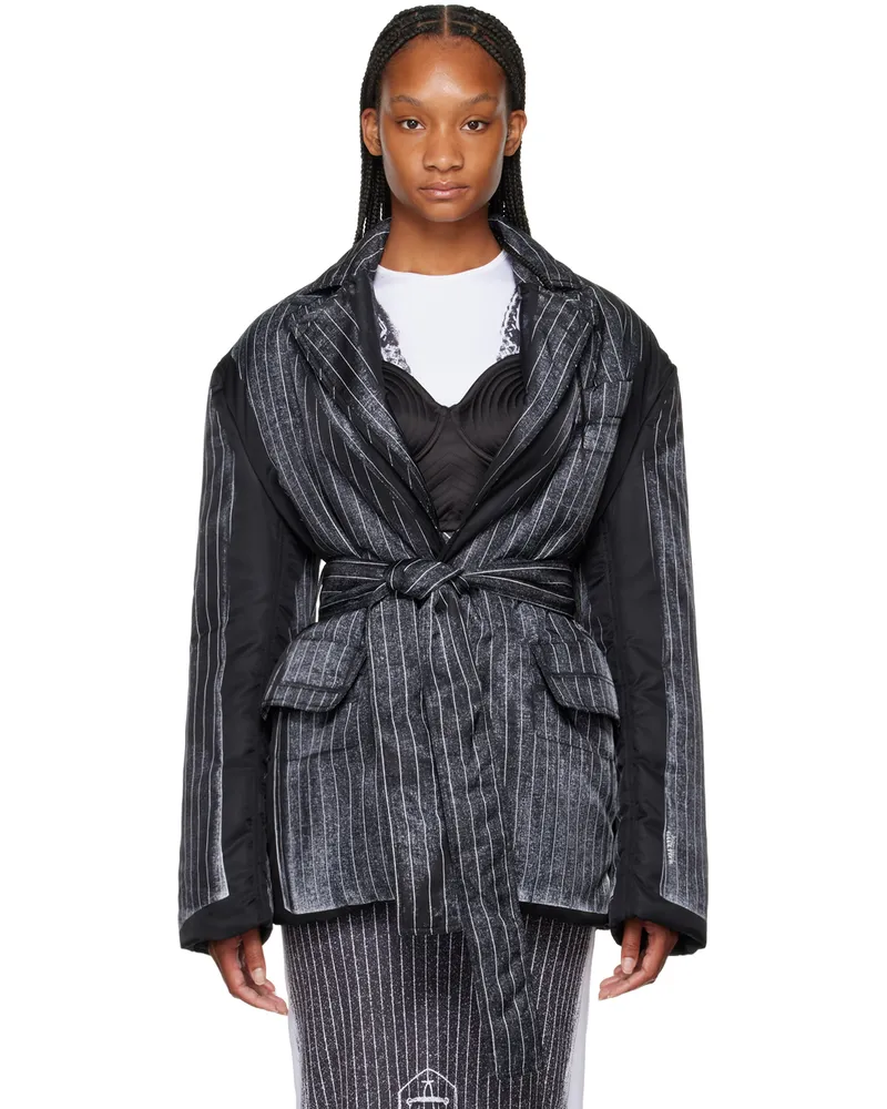 Jean Paul Gaultier Black Insulated Blazer 0001-black