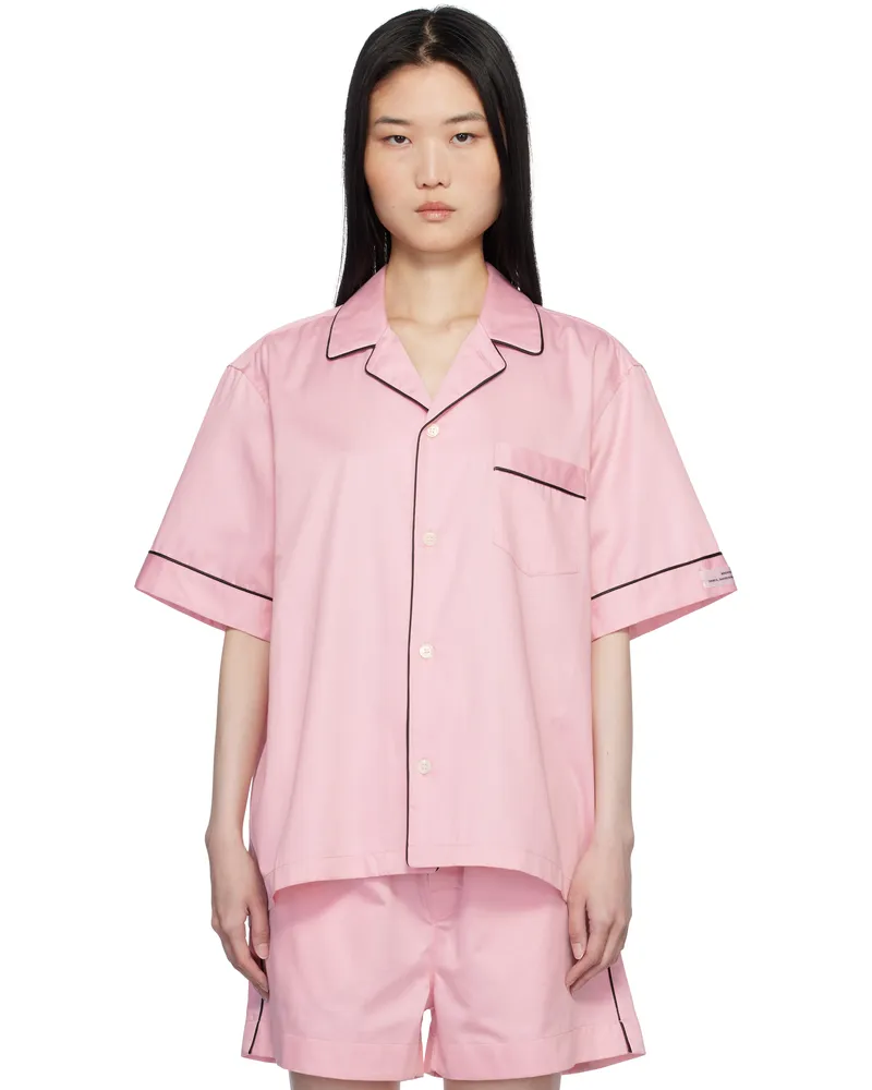 MAGNIBERG Pink Sorbetto Short Sleeve Pyjama Shirt Sateen
