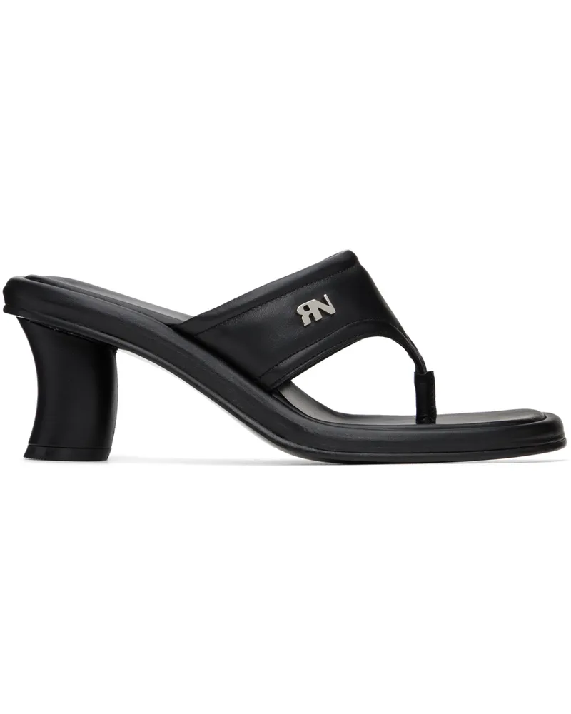 Reike Nen Black Padded Heeled Sandals Black