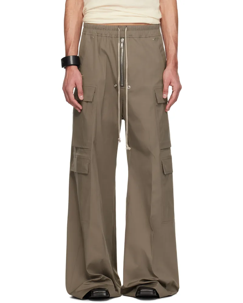Rick Owens Gray Hollywood Cargobelas Cargo Pants 34