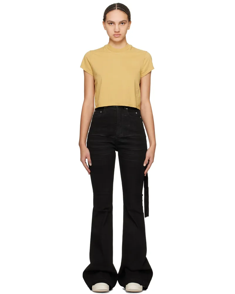 DRKSHDW by Rick Owens Yellow Cropped T-Shirt 42